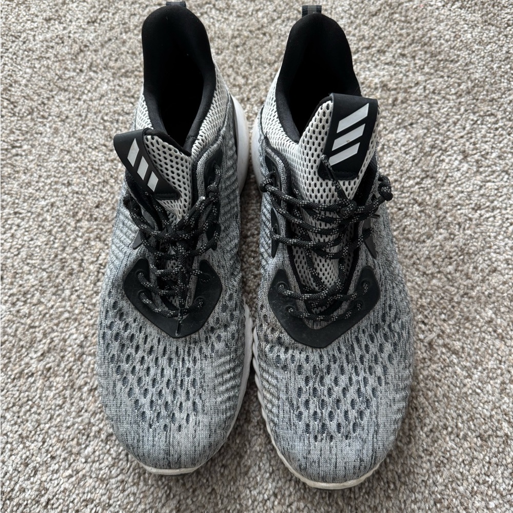 Adidas Black and White Mesh Sneakers